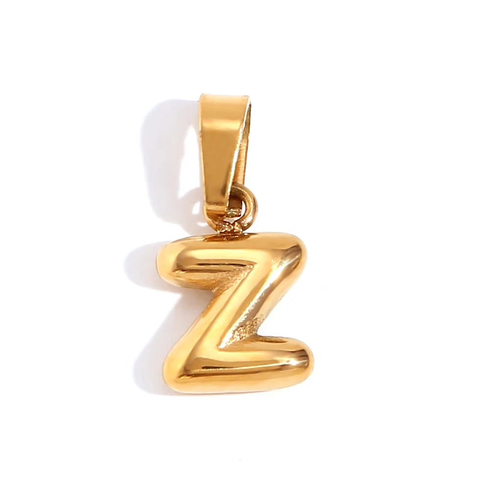 MamacitaSlay Stylish Mini Gold Plated Waterproof 26 Initial Letters Jewelry Pendants Diy Charms For Jewelry Making Dily Jewelry