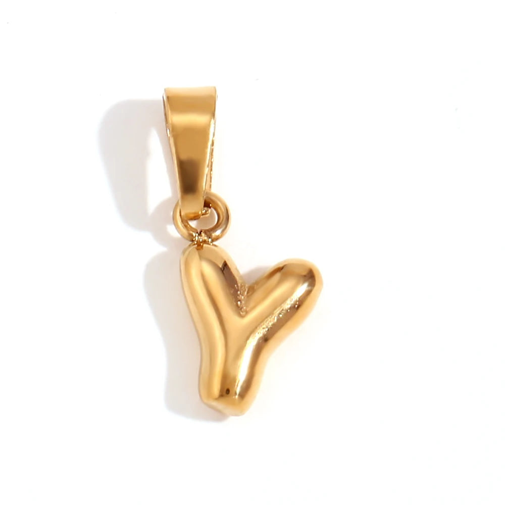 MamacitaSlay Stylish Mini Gold Plated Waterproof 26 Initial Letters Jewelry Pendants Diy Charms For Jewelry Making Dily Jewelry