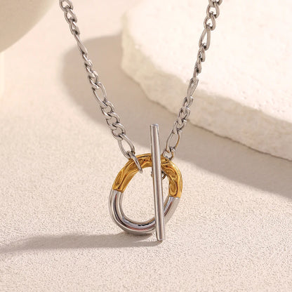 MamacitaSlay Unique 316L Stainless Steel OT Buckle Necklace Party Creative Waterproof Jewelry Unisex Charm Gift High Quality