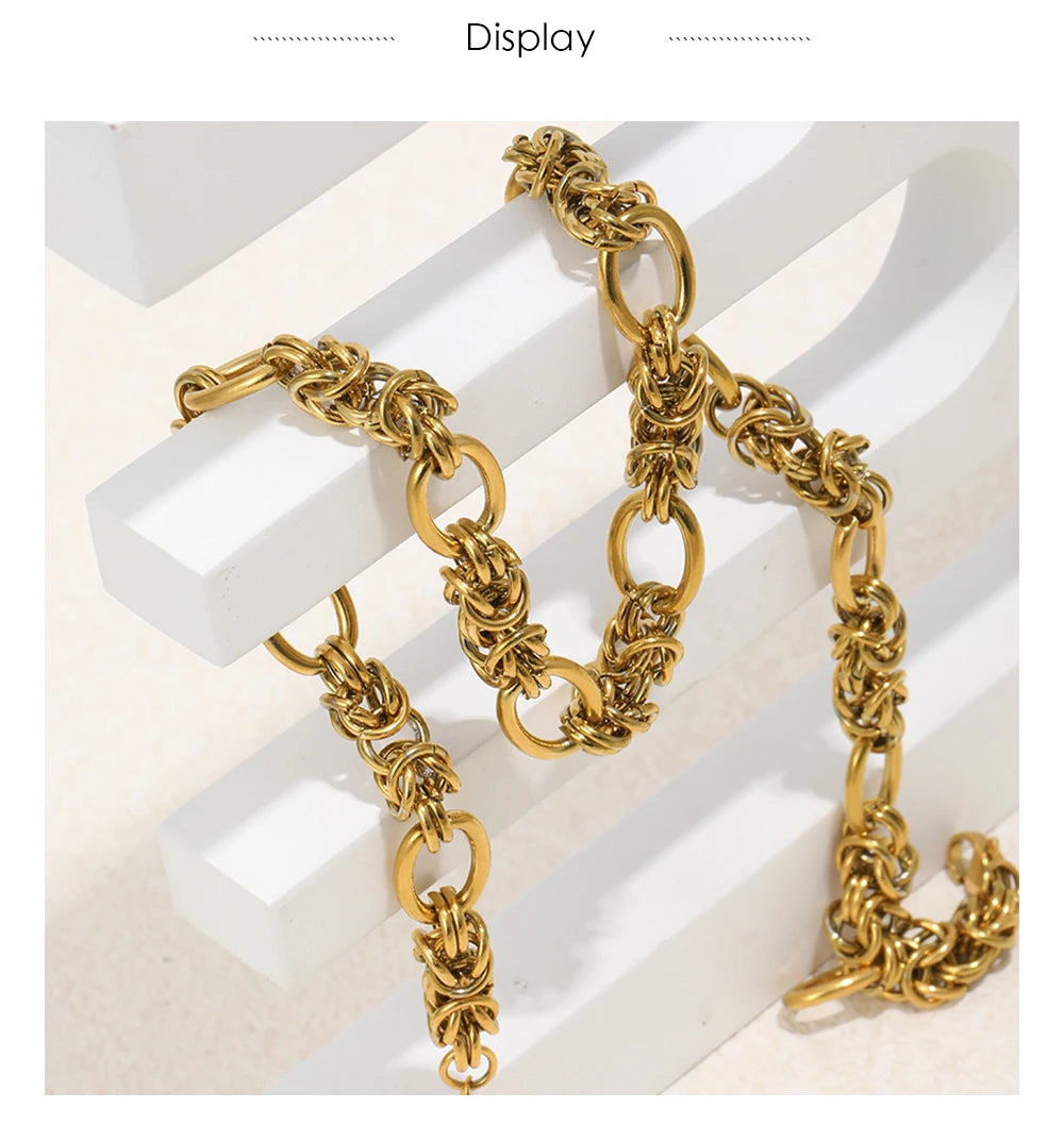 MamacitaSlay 316L Stainless Steel Creative Chain Necklace 18K Gold Plated Waterproof Jewelry Hip Hop Unique Necklace 2026 Gift