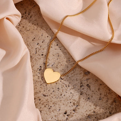 MamacitaSlay Latest Design 11:11 Heart Pendant Necklaces 18K Gold-Plated Stainless Steel Waterproof Jewelry for Women
