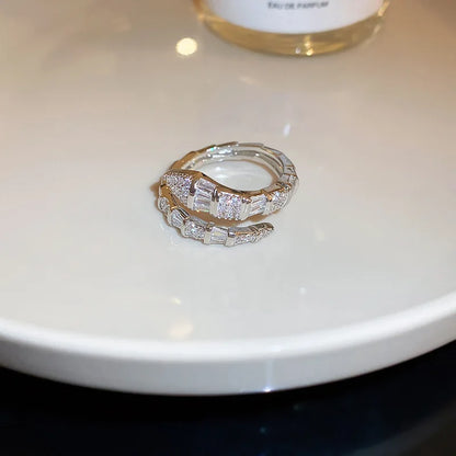 Zircon Studded Nail Wrap Ring