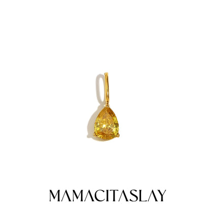 MamacitaSlay 316L Stainless Steel Zircon December Birthstone Charms Earrings Necklaces Bracelets DIY Pendant Waterproof Jewelry