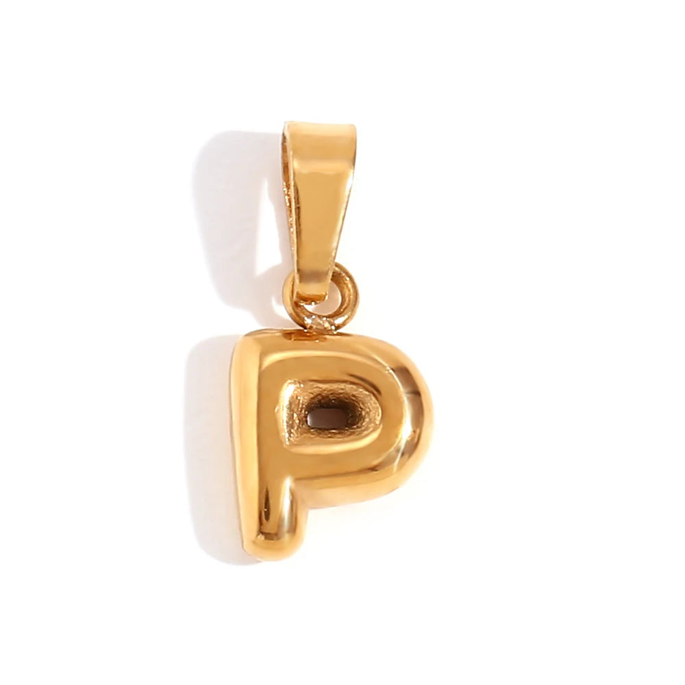 MamacitaSlay Stylish Mini Gold Plated Waterproof 26 Initial Letters Jewelry Pendants Diy Charms For Jewelry Making Dily Jewelry