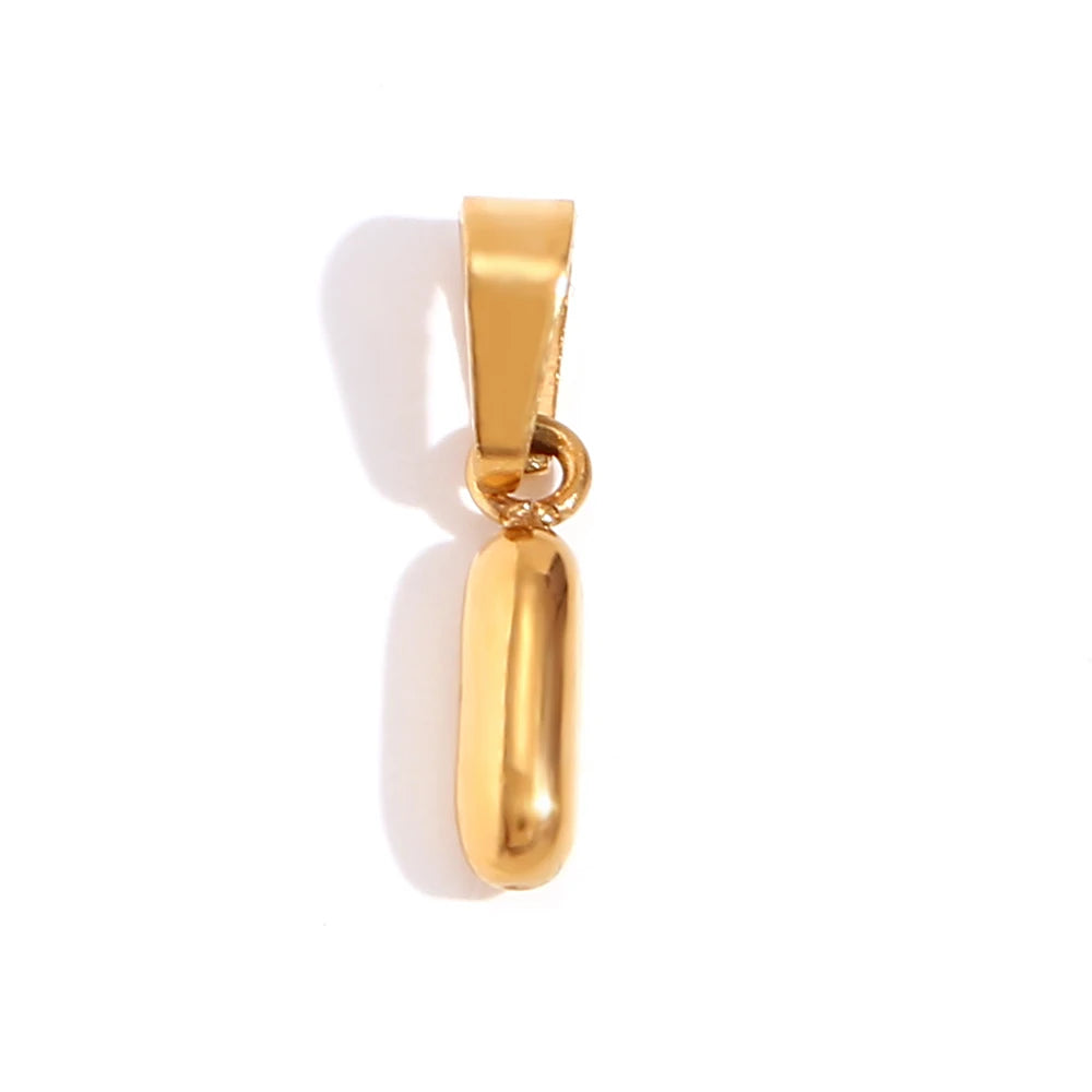 MamacitaSlay Stylish Mini Gold Plated Waterproof 26 Initial Letters Jewelry Pendants Diy Charms For Jewelry Making Dily Jewelry