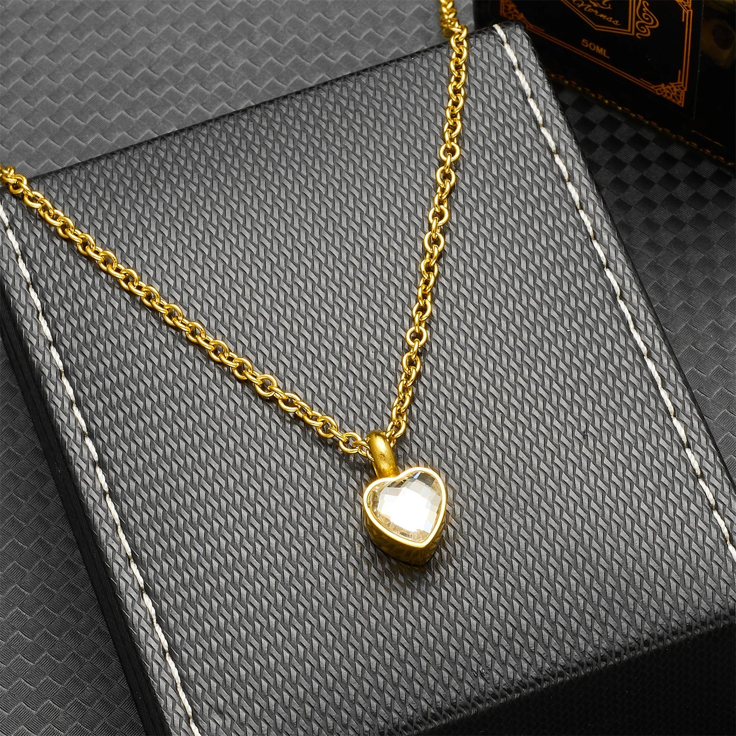 Heart Birthstone Memorial Necklace