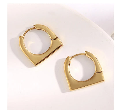 MamacitaSlay 316L Stainless Steel Square Hoop Earrings Party Classic Jewelry Women's Minimalist Statement Earrings High Quality