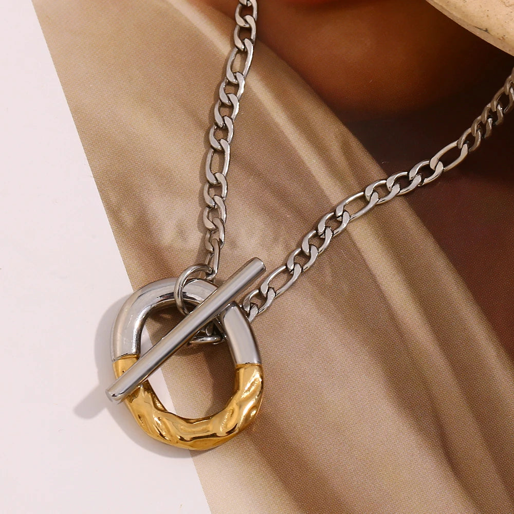 MamacitaSlay Unique 316L Stainless Steel OT Buckle Necklace Party Creative Waterproof Jewelry Unisex Charm Gift High Quality