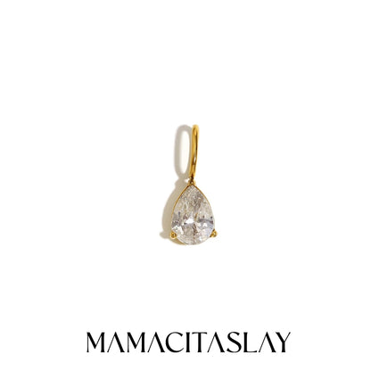 MamacitaSlay 316L Stainless Steel Zircon December Birthstone Charms Earrings Necklaces Bracelets DIY Pendant Waterproof Jewelry