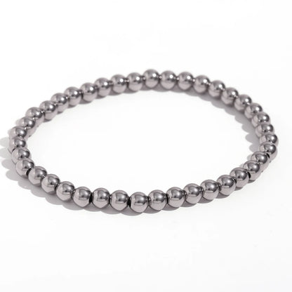 MamacitaSlay 316L Stainless Steel Elastic Bead Bracelet 18K Gold Plated Waterproof Wrist Jewelry High Quality Bracelet Gifts
