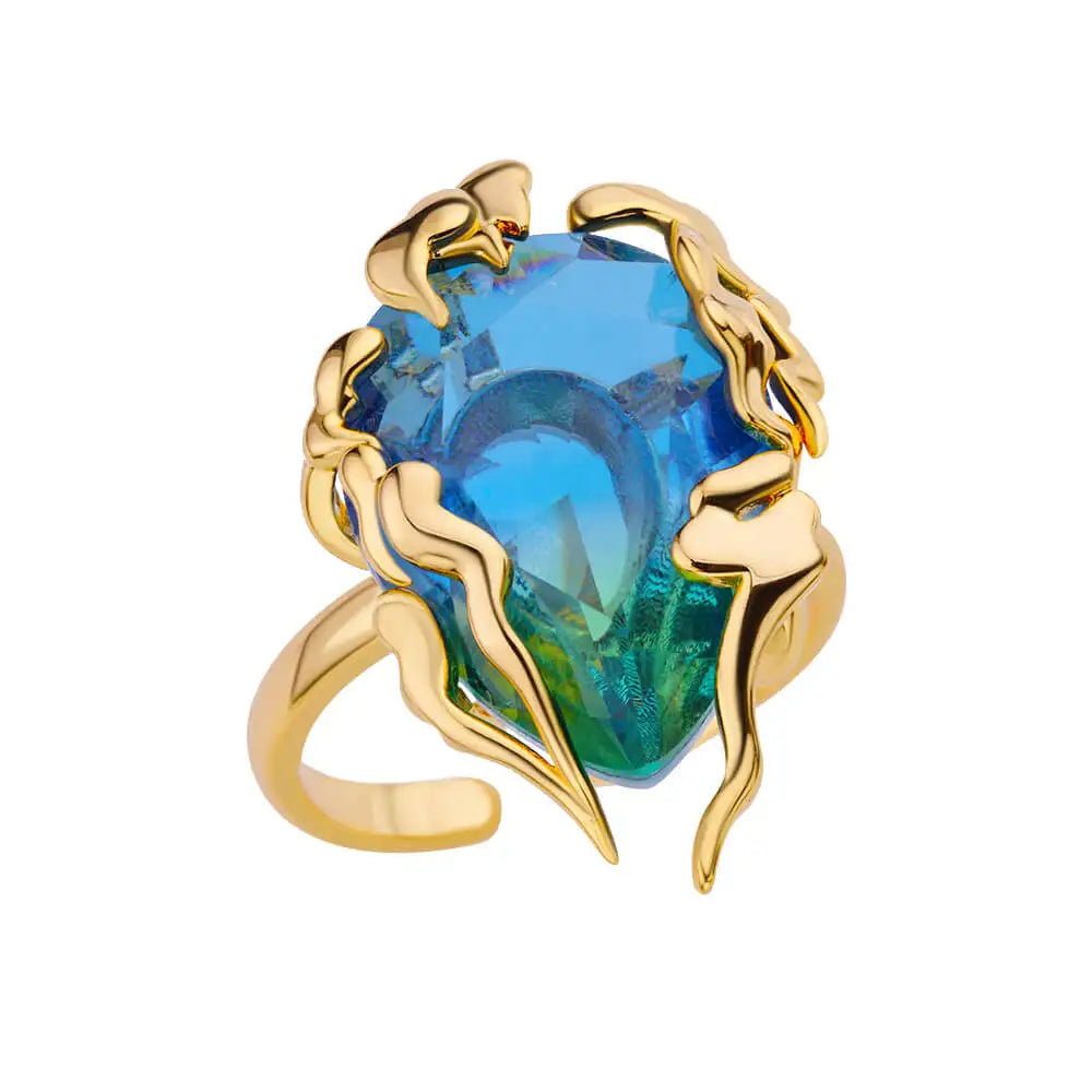 Zircon Flame Drop Ring for Women