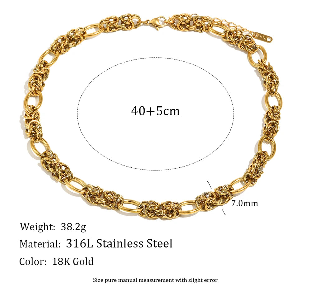 MamacitaSlay 316L Stainless Steel Creative Chain Necklace 18K Gold Plated Waterproof Jewelry Hip Hop Unique Necklace 2026 Gift