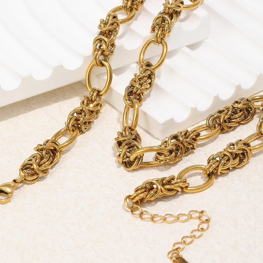 MamacitaSlay 316L Stainless Steel Creative Chain Necklace 18K Gold Plated Waterproof Jewelry Hip Hop Unique Necklace 2026 Gift