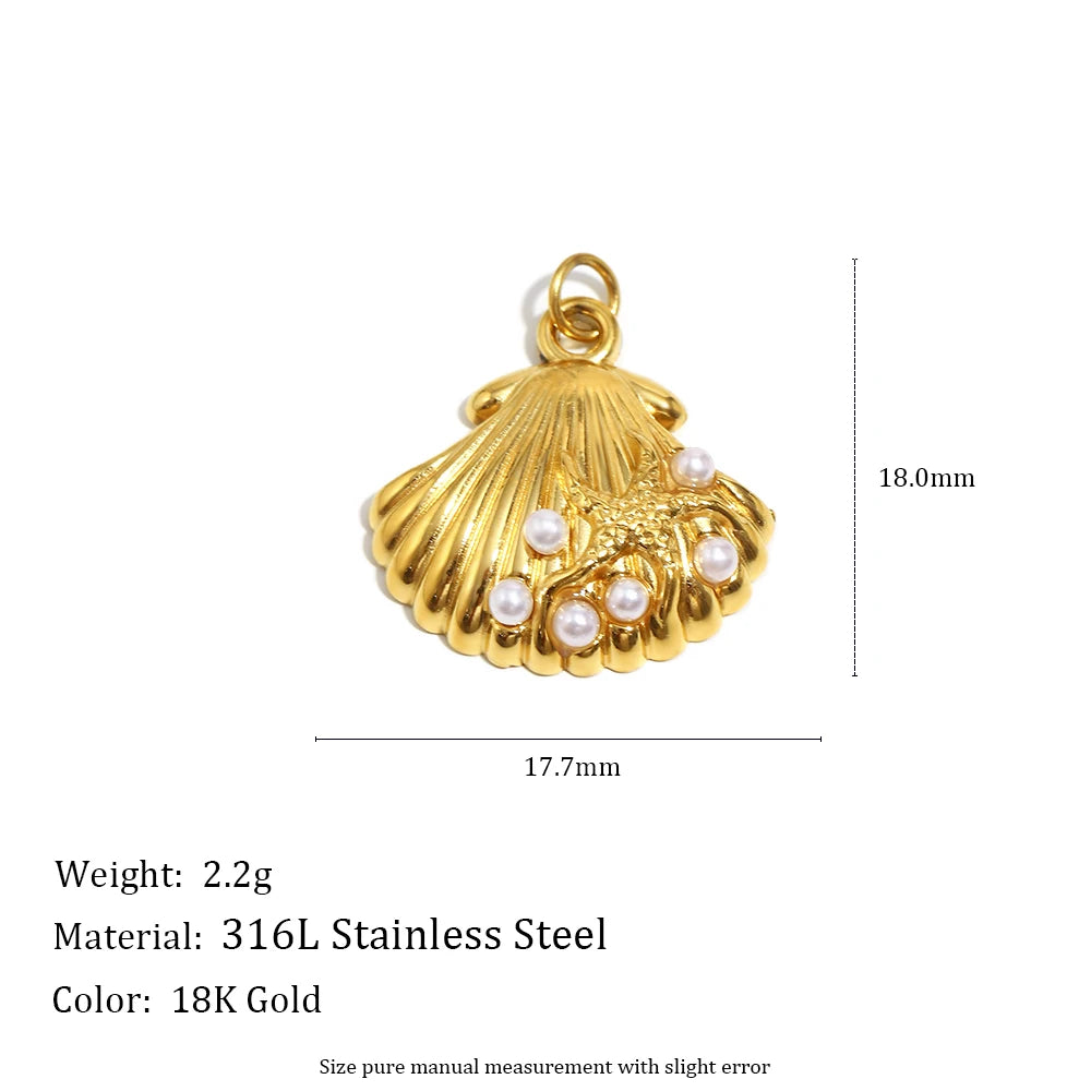 MamacitaSlay 316L Stainless Steel Enamel Ocean Style Fish Charms Earrings Necklace Bracelet DIY Pendant Women's Handmade Gift