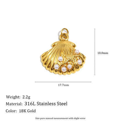 MamacitaSlay 316L Stainless Steel Enamel Ocean Style Fish Charms Earrings Necklace Bracelet DIY Pendant Women's Handmade Gift