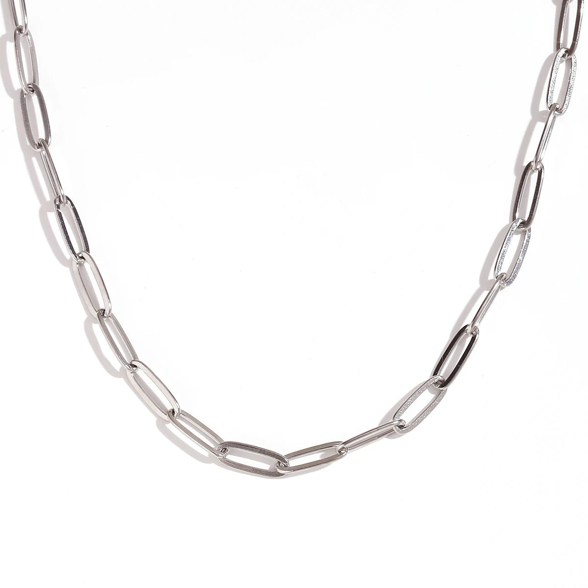 MamacitaSlay Water Wave Chain Snake Chain Women's 316L Stainless Steel Necklace Bracelets Belly Chain Various Styles Jewelry