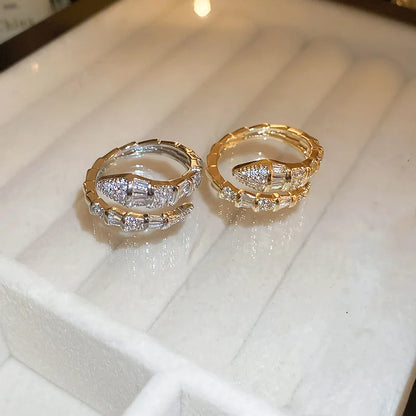 Zircon Studded Nail Wrap Ring