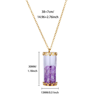 Stainless Steel Wishing Bottle Pendent Necklaces Charm Trendy Necklaces Waterproof