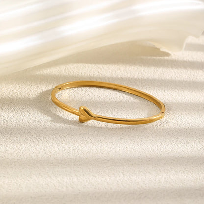 Mamacitaslay 316L Stainless Steel Heart Thin Bracelet Minimalist 18K Gold Plated Waterproof Jewelry Daily Dating Gifts Women
