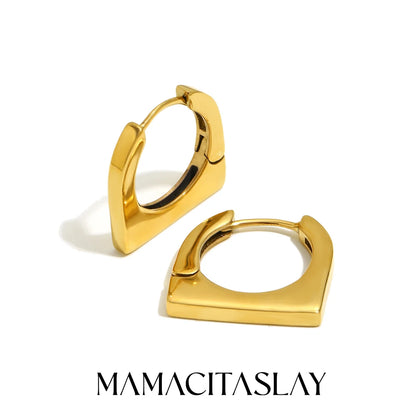 MamacitaSlay 316L Stainless Steel Square Hoop Earrings Party Classic Jewelry Women's Minimalist Statement Earrings High Quality
