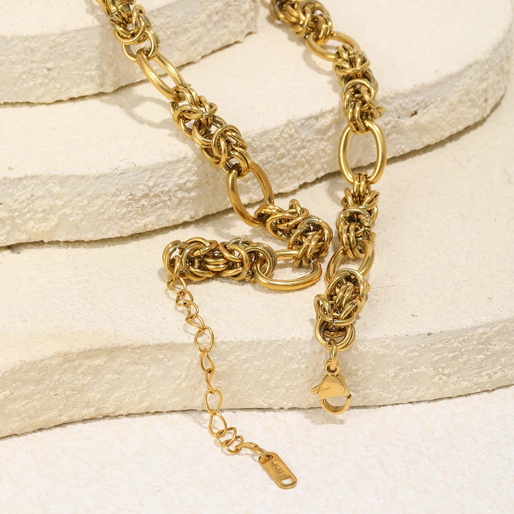MamacitaSlay 316L Stainless Steel Creative Chain Necklace 18K Gold Plated Waterproof Jewelry Hip Hop Unique Necklace 2026 Gift