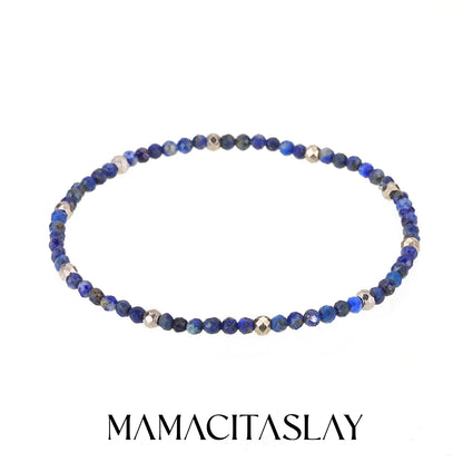 MamacitaSlay 316L Stainless Steel Natural Stone Necklace Elastic Rope Bracelet Handmade Waterproof Jewelry Women's Classic Gift