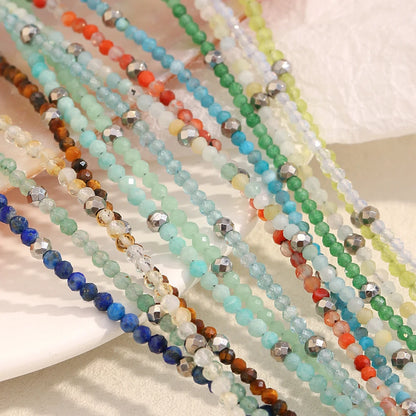 MamacitaSlay 316L Stainless Steel Natural Stone Necklace Elastic Rope Bracelet Handmade Waterproof Jewelry Women's Classic Gift