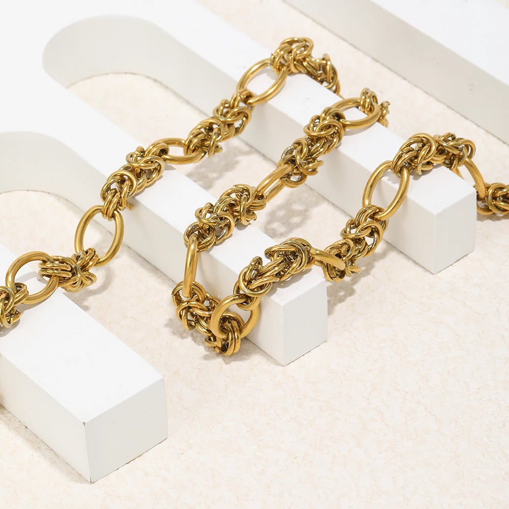 MamacitaSlay 316L Stainless Steel Creative Chain Necklace 18K Gold Plated Waterproof Jewelry Hip Hop Unique Necklace 2026 Gift