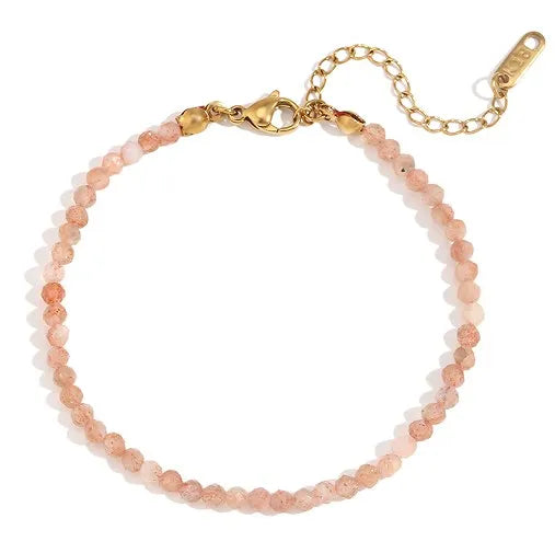MamacitaSlay Summer 3mm natural stone amazonite Turquoise Jade Larimar Bracelet on the leg Waterproof Anklets jewellery women