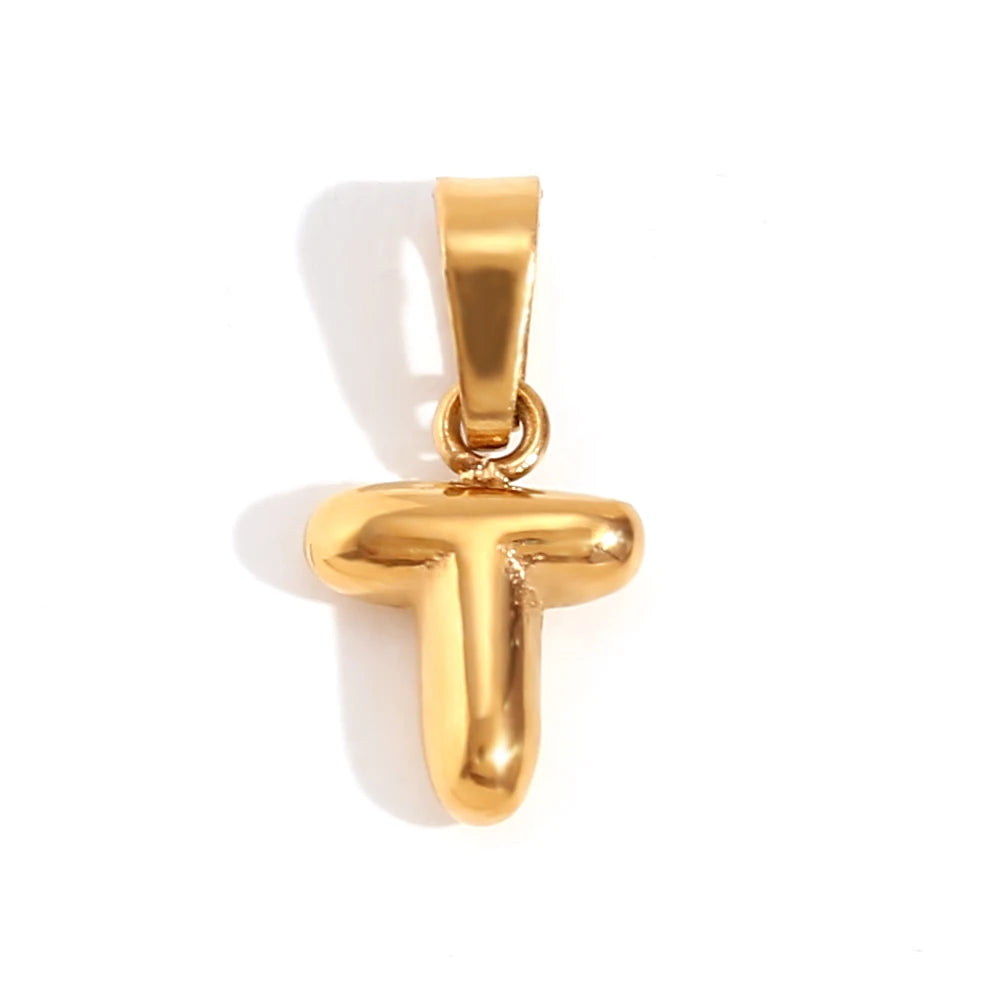 MamacitaSlay Stylish Mini Gold Plated Waterproof 26 Initial Letters Jewelry Pendants Diy Charms For Jewelry Making Dily Jewelry