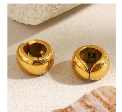 MamacitaSlay 316L Stainless Steel MINI Wide Edge Earclip Party Waterproof Jewelry Women's Simple Classic Statement Earring Gift