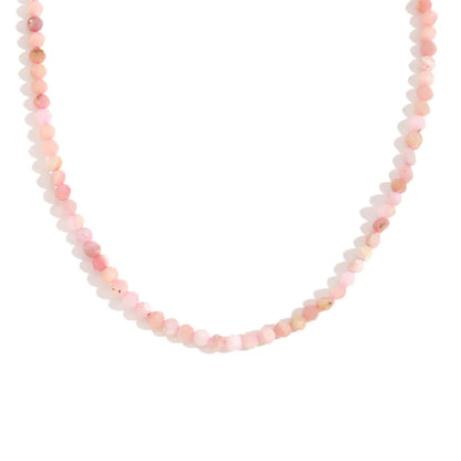 MamacitaSlay Simple 316L Stainless Steel Natural Stone Bead Necklace Waterproof Neck Jewelry Women's Elegant Statement Necklace