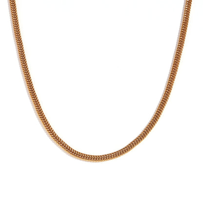 MamacitaSlay Water Wave Chain Snake Chain Women's 316L Stainless Steel Necklace Bracelets Belly Chain Various Styles Jewelry