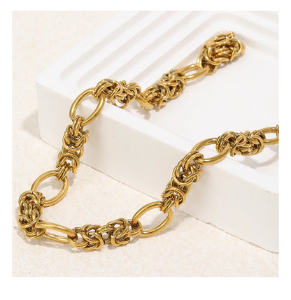 MamacitaSlay 316L Stainless Steel Creative Chain Necklace 18K Gold Plated Waterproof Jewelry Hip Hop Unique Necklace 2026 Gift