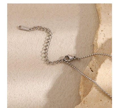 MamacitaSlay Unique 316L Stainless Steel Round Bead Chain Necklace Party Trend Waterproof Jewelry For Women's Neck Jewelry Gift