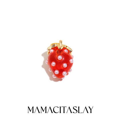 MamacitaSlay Stainless Steel Resin Tropical Fruit Charms Earrings Necklace Bracelet DIY Accessories Women's Waterproof Pendant