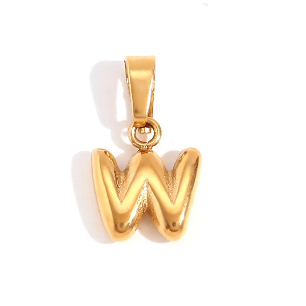 MamacitaSlay Stylish Mini Gold Plated Waterproof 26 Initial Letters Jewelry Pendants Diy Charms For Jewelry Making Dily Jewelry