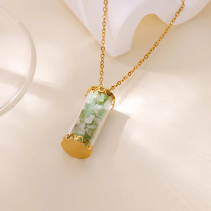 Stainless Steel Wishing Bottle Pendent Necklaces Charm Trendy Necklaces Waterproof