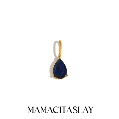 MamacitaSlay 316L Stainless Steel Zircon December Birthstone Charms Earrings Necklaces Bracelets DIY Pendant Waterproof Jewelry
