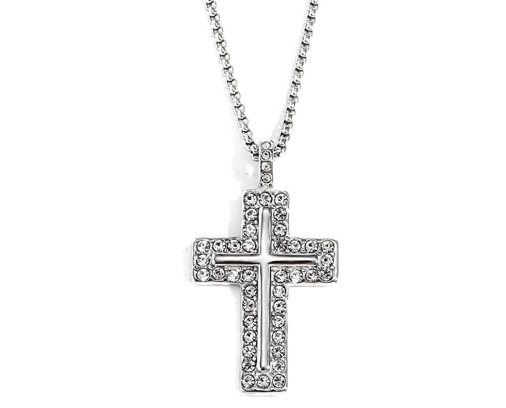 MamacitaSlay Trendy Cross Pendant Necklace Design Waterproof Neck Jewelry Design Waterproof Neck Jewelry Neutral Statement Gift