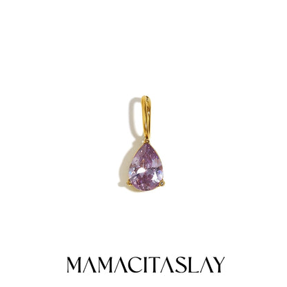 MamacitaSlay 316L Stainless Steel Zircon December Birthstone Charms Earrings Necklaces Bracelets DIY Pendant Waterproof Jewelry