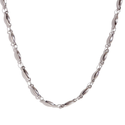 MamacitaSlay Water Wave Chain Snake Chain Women's 316L Stainless Steel Necklace Bracelets Belly Chain Various Styles Jewelry