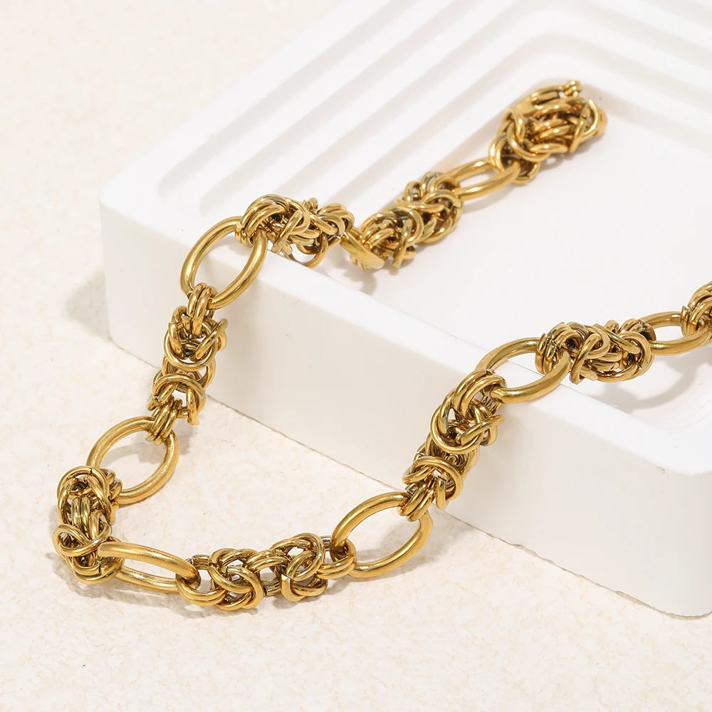 MamacitaSlay 316L Stainless Steel Creative Chain Necklace 18K Gold Plated Waterproof Jewelry Hip Hop Unique Necklace 2026 Gift