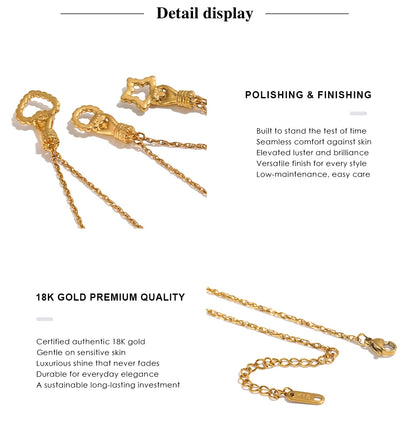 MamacitaSlay 316L Stainless Steel Hand Holding CZ Pendant Necklace 18K Gold Plated Waterproof Jewelry For Women Unique Gift
