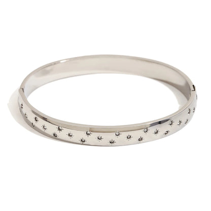 MamacitaSlay 316L Stainless Steel Star Moon Open Bracelet Bracelet 18K Gold Plated Waterproof Jewelry Women's Unique Bracelet