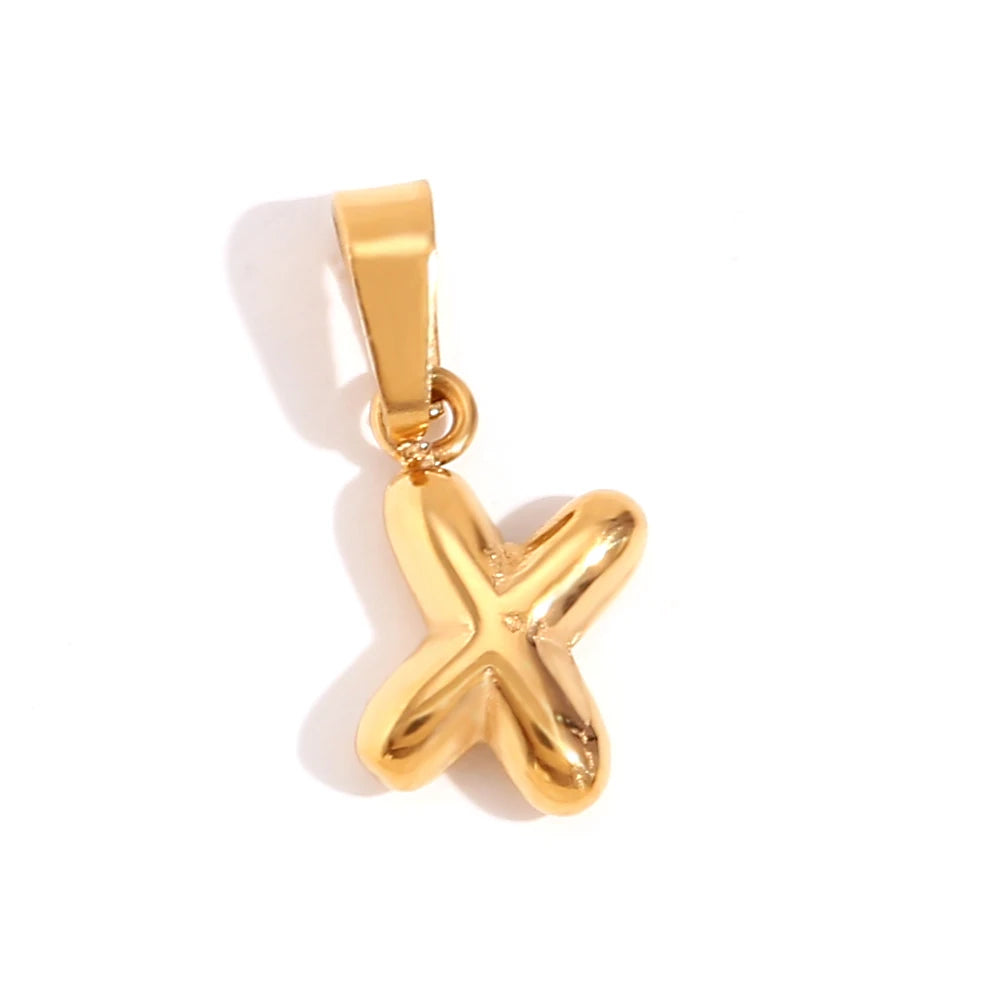 MamacitaSlay Stylish Mini Gold Plated Waterproof 26 Initial Letters Jewelry Pendants Diy Charms For Jewelry Making Dily Jewelry