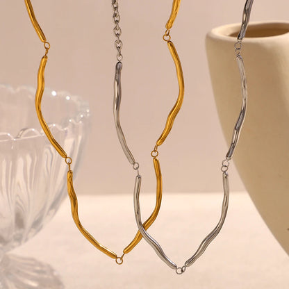 MamacitaSlay Classic 316L Stainless Steel Irregular Necklace Party Waterproof Jewelry Unique Cool Neck Jewelry Neutral Necklace