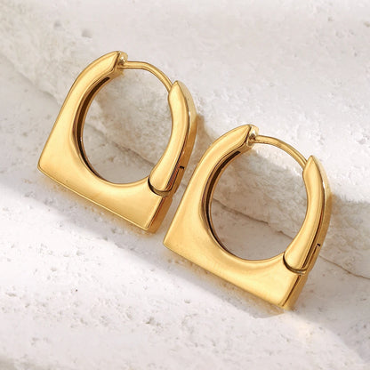 MamacitaSlay 316L Stainless Steel Square Hoop Earrings Party Classic Jewelry Women's Minimalist Statement Earrings High Quality