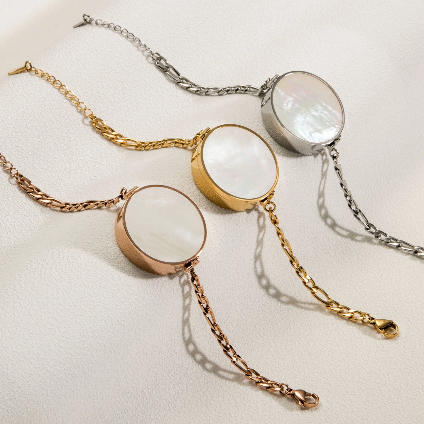 Chic Mother of Pearl Locket Bracelet