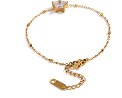 MamacitaSlay Elegant Sparking Star Thin Chain bracelets Tarnish Free Watewrproof stainless steel bracelet Trendy jewelry women